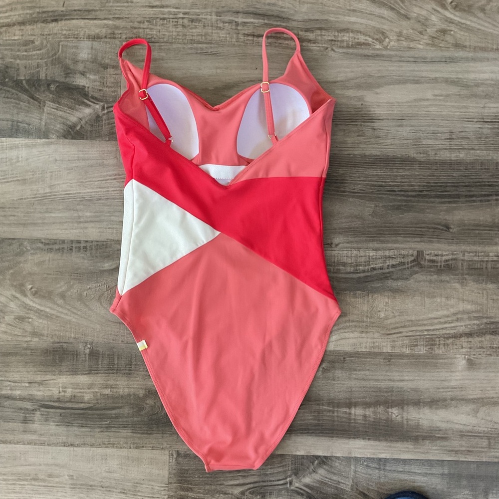 Summersalt Women's One Piece Swimsuit - Red, Pink, and White - Picture 3 of 4